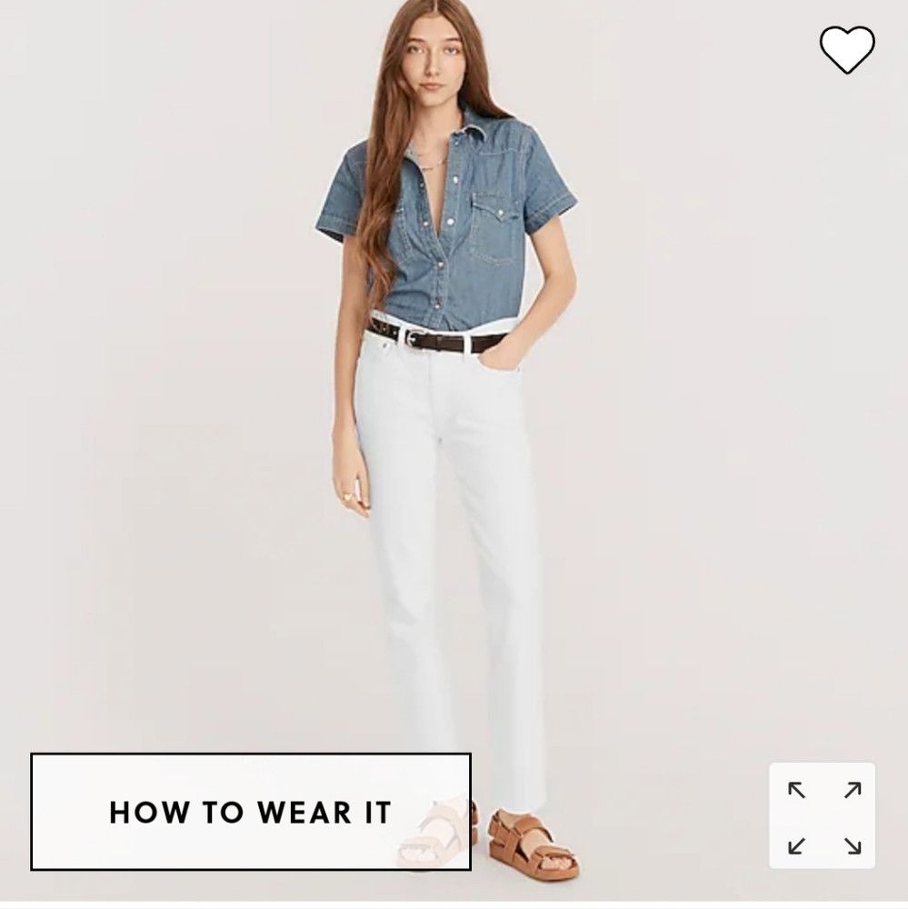 NWOT JCrew Vintage Slim Straight White Jeans